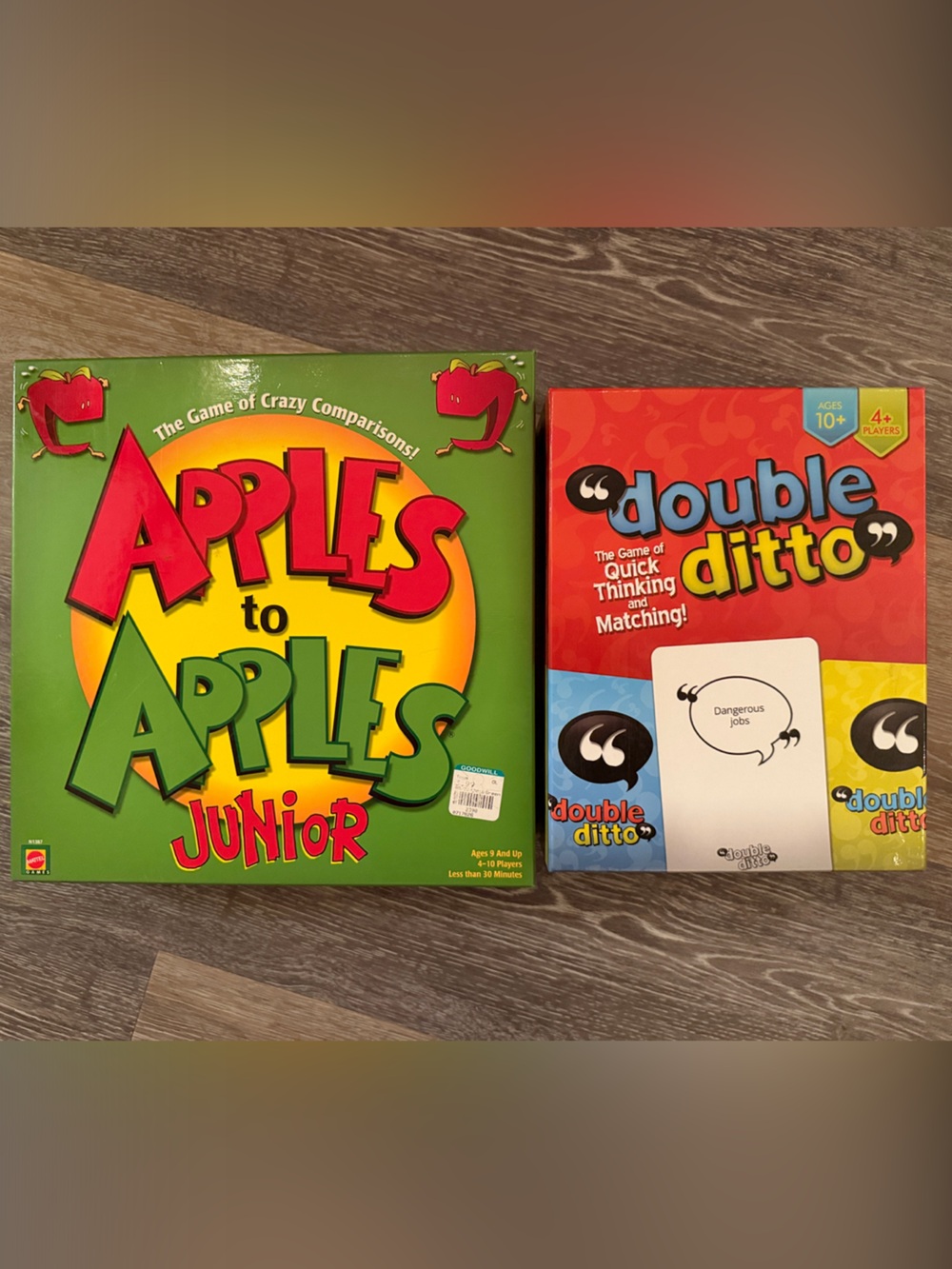 Apples to Apples Junior & Double Ditto Card Games - 2 games.